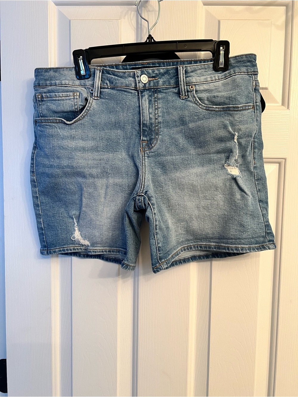Lucky Brand Light Blue Distressed Denim Shorts